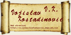 Vojislav Kostadinović vizit kartica